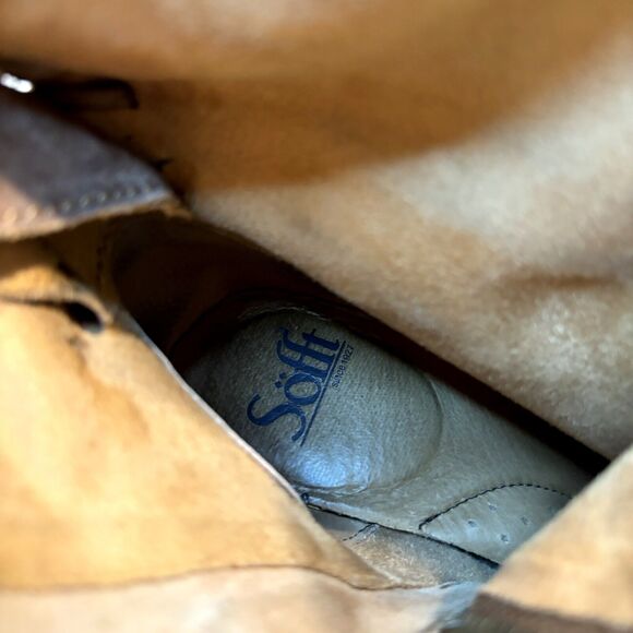 Sofft Women's Belmont Brown Leather Mid-Calf Slouch Side Zip Lace Up Booties 7 M - Picture 11 of 11